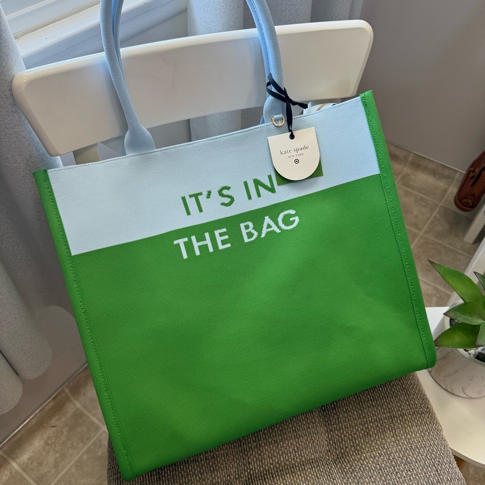 Kate Spade X Target Colorblock Large Tote- Green and Blue